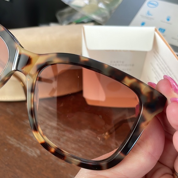 Chloe NWT CH0079S 001 Havana brown sunglasses with suede logo case and paperwork - Picture 13 of 16